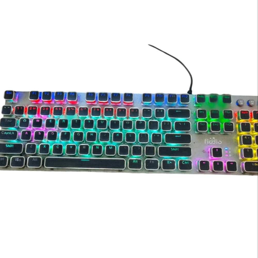 Light up mechanical type writer style wired keyboard